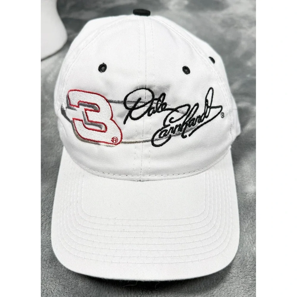 Dale Earnhardt 3 Hat Mens One Size White Signature NASCAR Chase Authentics